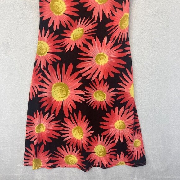 Vintage Sophie A Floral Scoop Neck Dress Size Small Canada Sunflower Gauzy‎ Knee - Picture 6 of 9